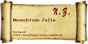 Neuschloss Zella névjegykártya